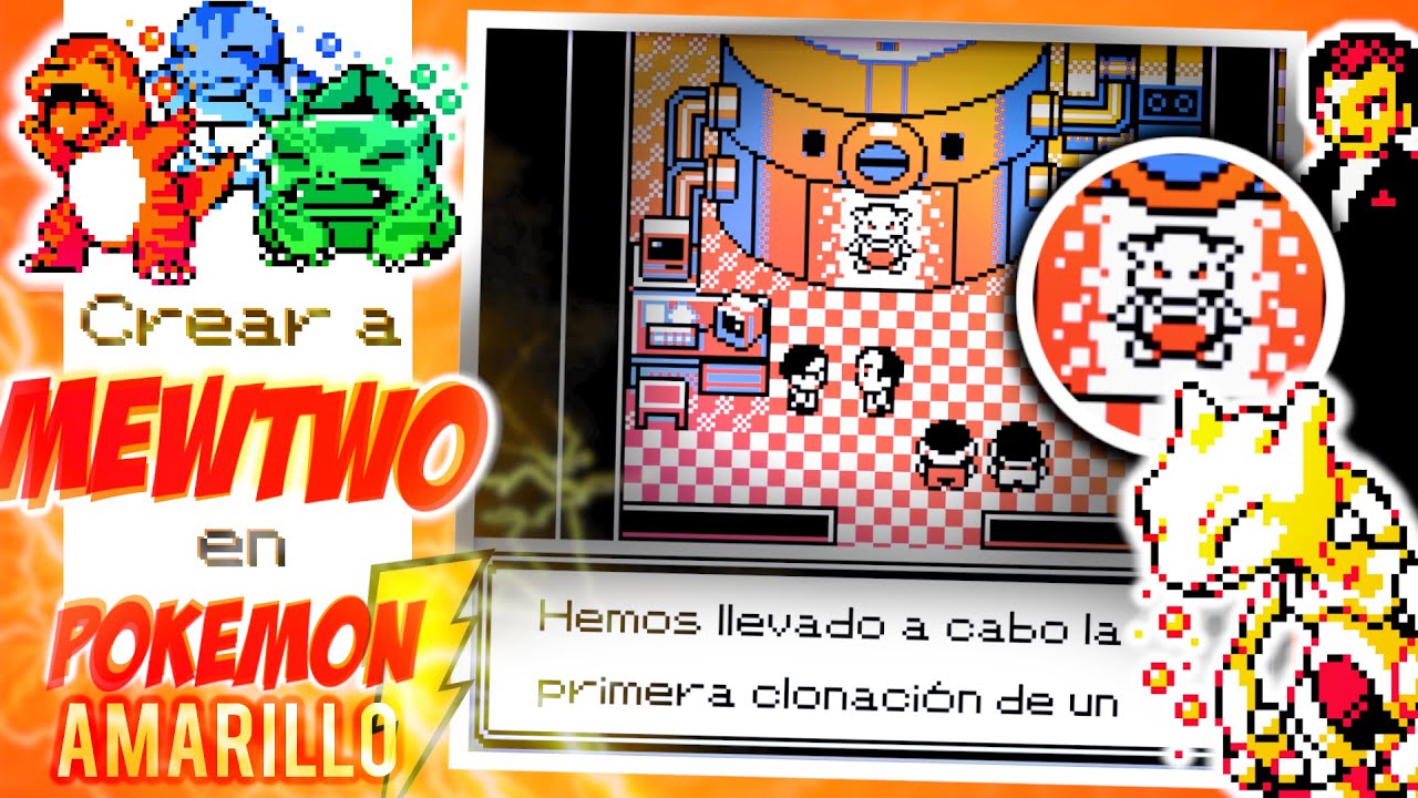 Como crearon a MEWTWO en POKéMON AMARILLO | Clonar a MEW | Gameplay Art