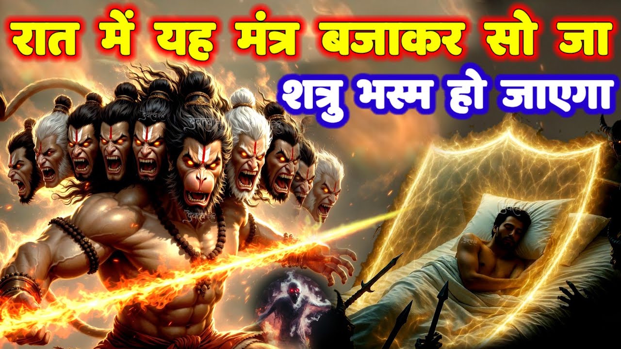 11 मुखी हनुमान ज्वालामुखी उल्टारी तांत्रिक मंत्र: शत्रु मारण, तंत्र भूत-प्रेत नाशक #hanumanmantra