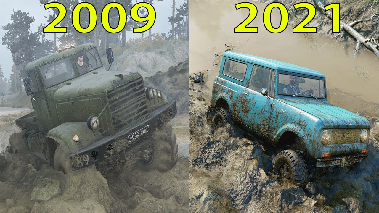 Evolution of Driving on Mud in Video Games 2009-2021