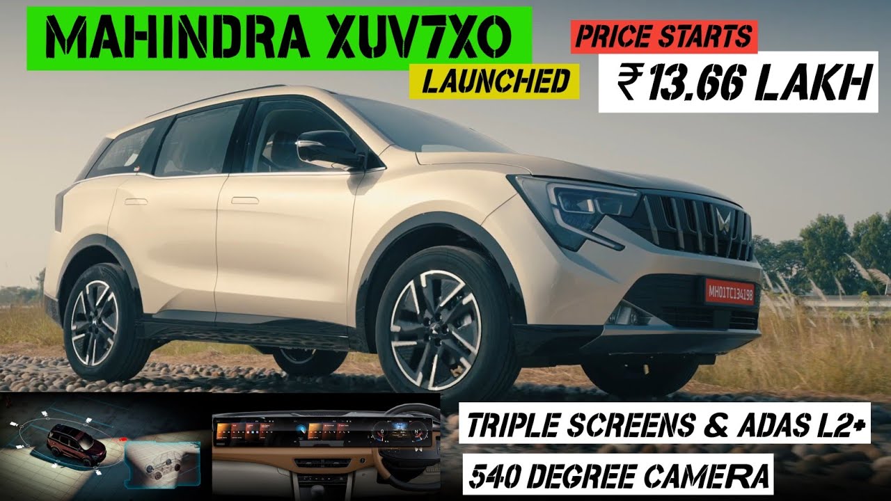 ₹13.66 Lakh! 😱 Mahindra XUV 7XO Launched - Triple Screen & ADAS? | XUV700 Vs XUV7X0 