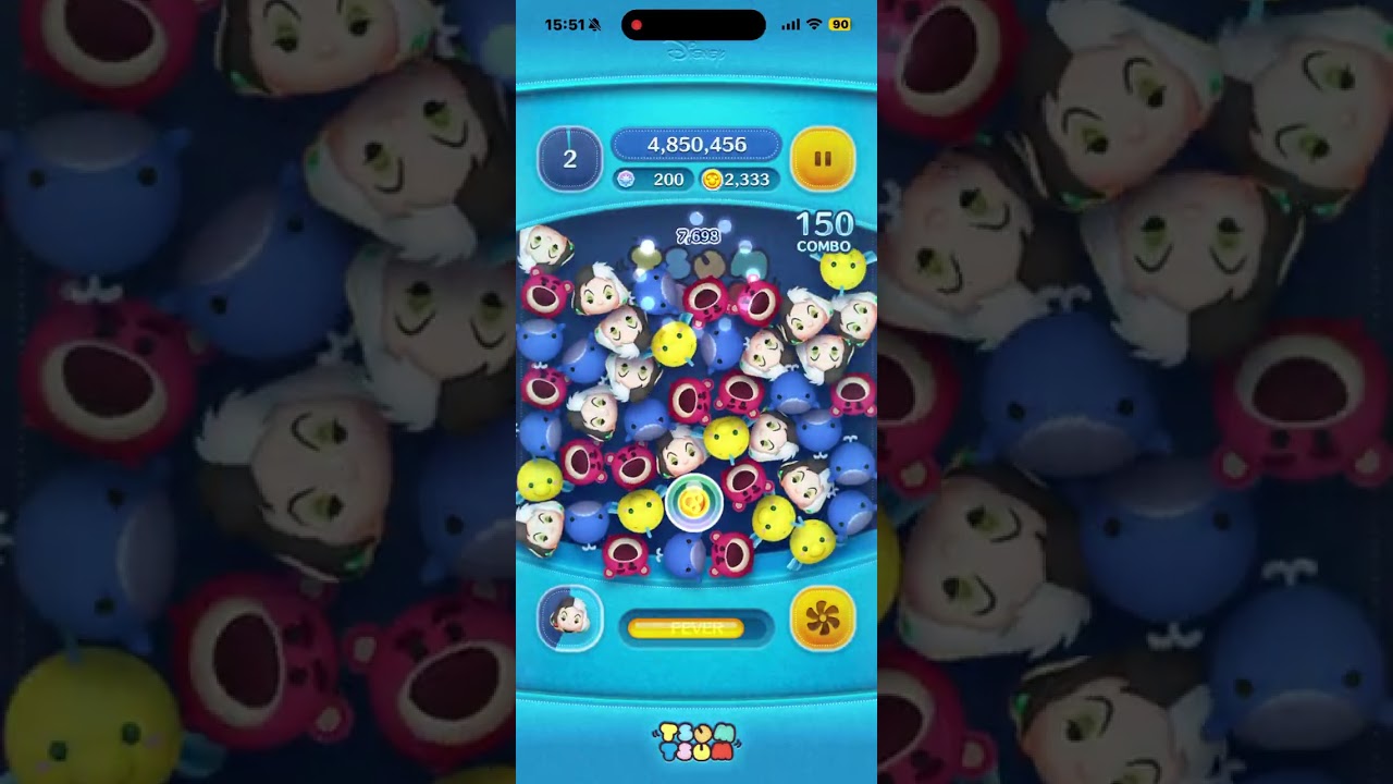 ツムツム　最近ゲット出来たプラスツム4体初見プレイ‼️