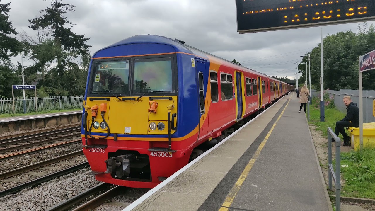 Trains at Byfleet and New Haw - 23 September 2021