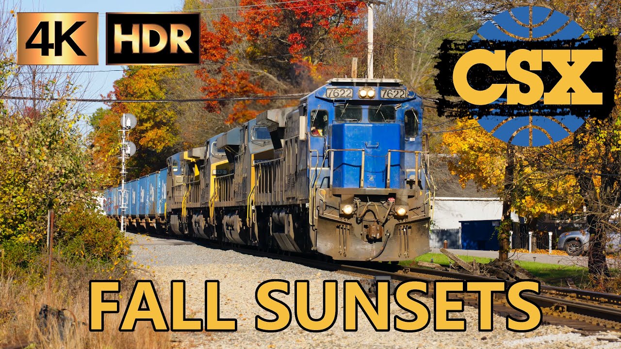Fall Foliage and Sunset Trains on Former Pan Am [4K HDR]
