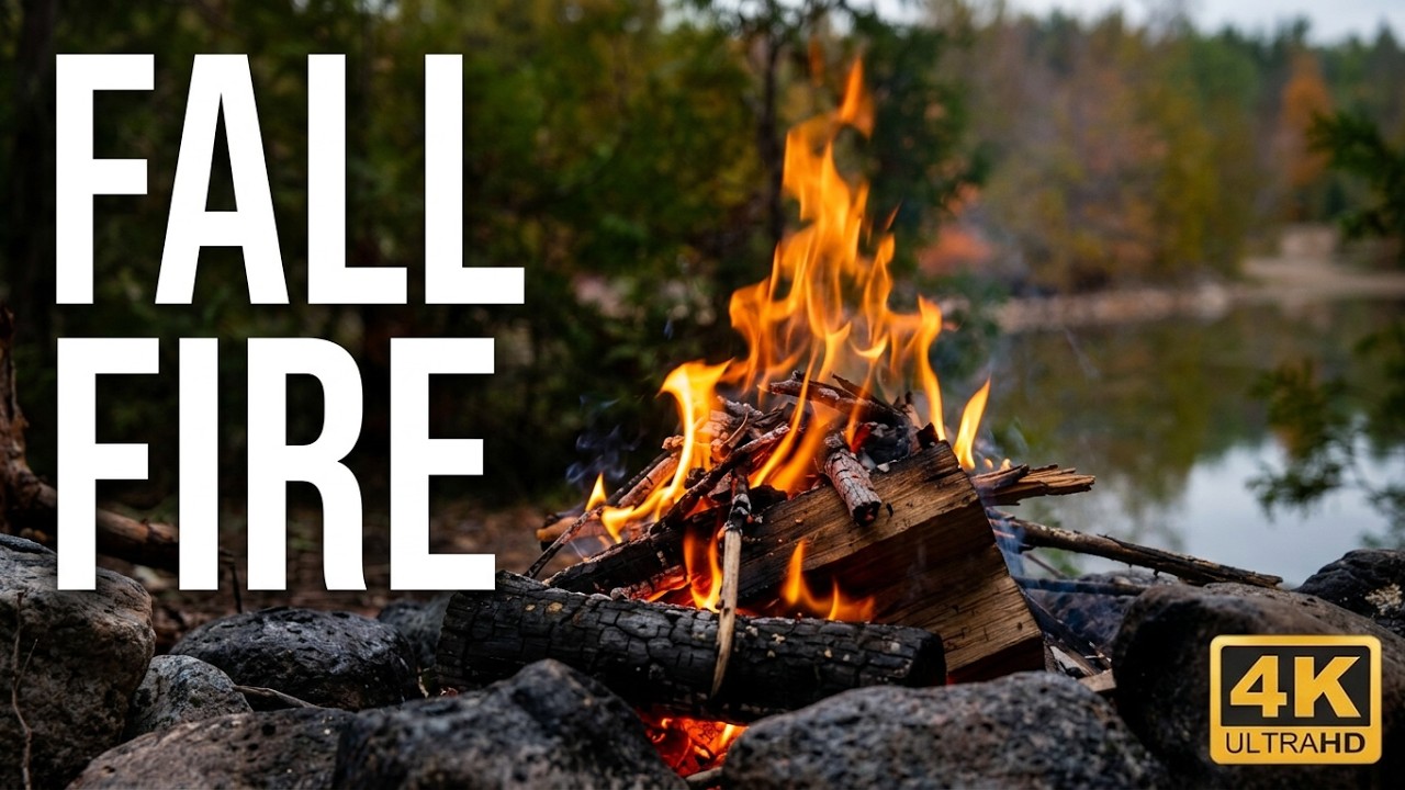 Best & Most Imperfect campfire in Fall - 4k - ENJOY
