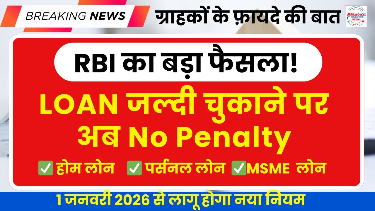 RBI Foreclosure Charges | अब LOAN जल्दी चुकाने पर  No Penalty |  #rbi #loan #loans #loanapp