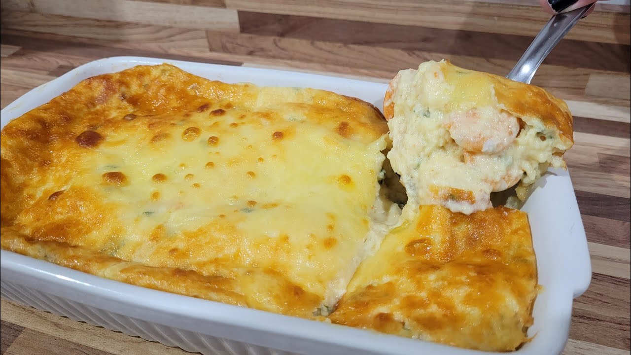 SUFLÊ DE CAMARÃO | SOUFLE DE CAMARÃO RÁPIDO E FÁCIL | ALMOÇO DELICIOSO