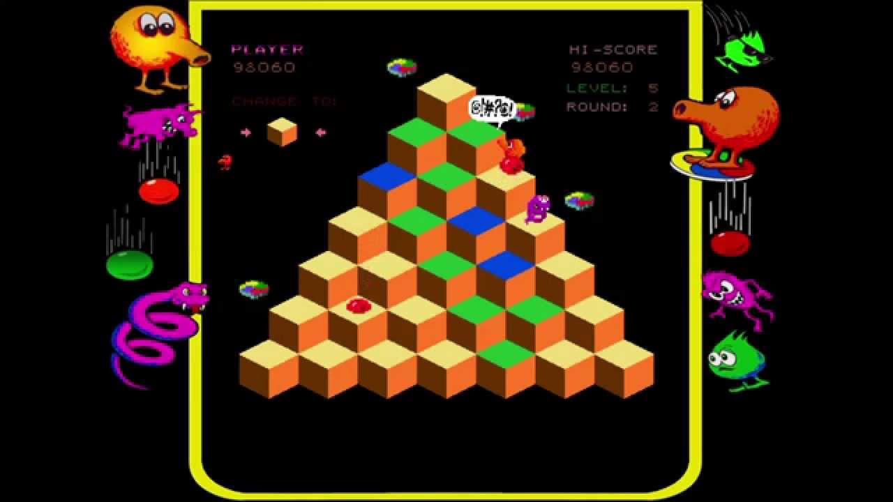Q*bert Rebooted Classic - Frozen Q*bert and Coily Glitch