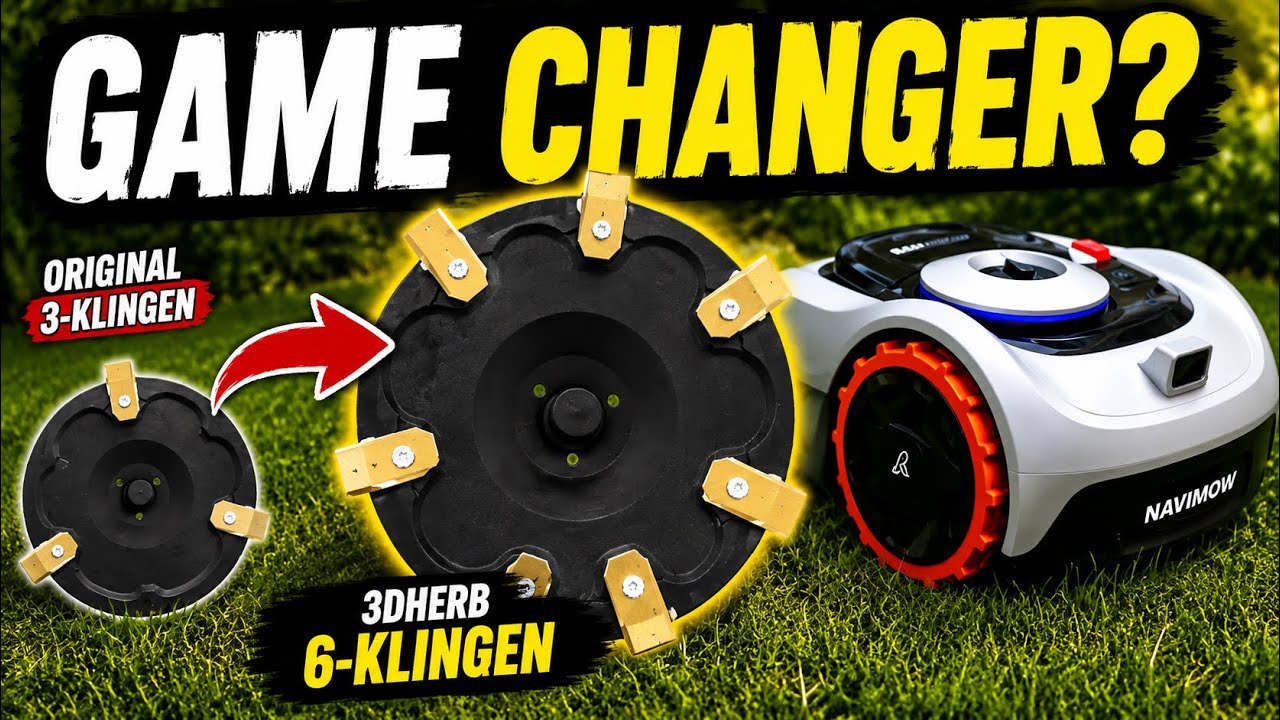 Navimow i105e i108e Upgrade: 3DHerb 6-Klingen Messerscheibe & Access+ I Mehr Schnitt, mehr Empfang!