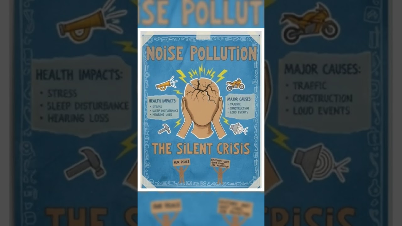 Hidden Dangers of Noise Pollution #NoisePollution #QuietLife #SoundControl #HealthImpact #poster
