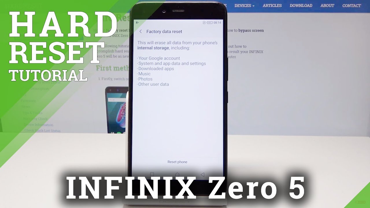 How to Hard Reset INFINIX Zero 5 - Factory Reset Data / Restore Defaults