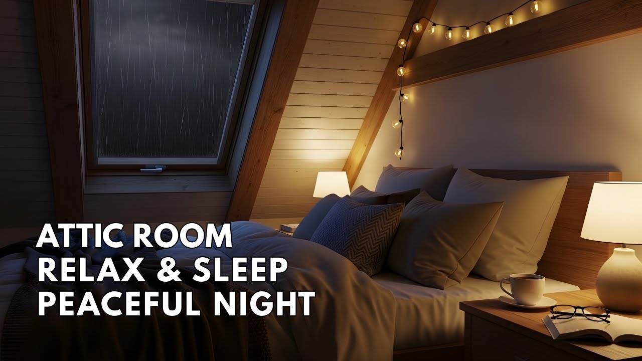 Cozy Attic Room on a Rainy Night – Music for Deep Sleep
