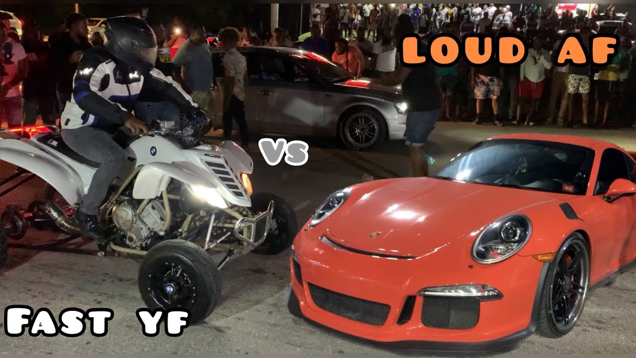 Porsche 911 GT3 RS Do Donuts At Ironshore Drag Racing