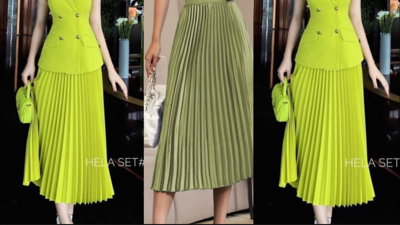 How to sew this trendy accordion pleats skirt with an already pleated fabric