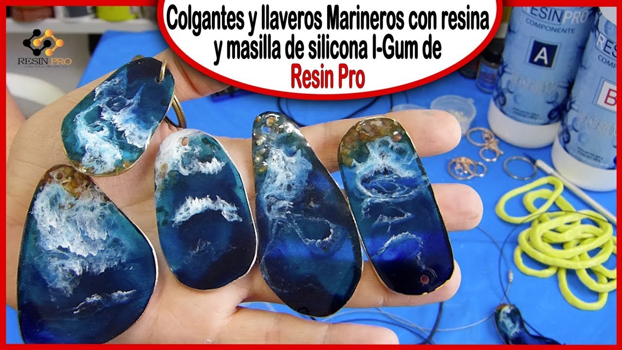 COLGANTES Y LLAVEROS MARINEROS🌊con resina y masilla de silicona I-Gum de Resin Pro