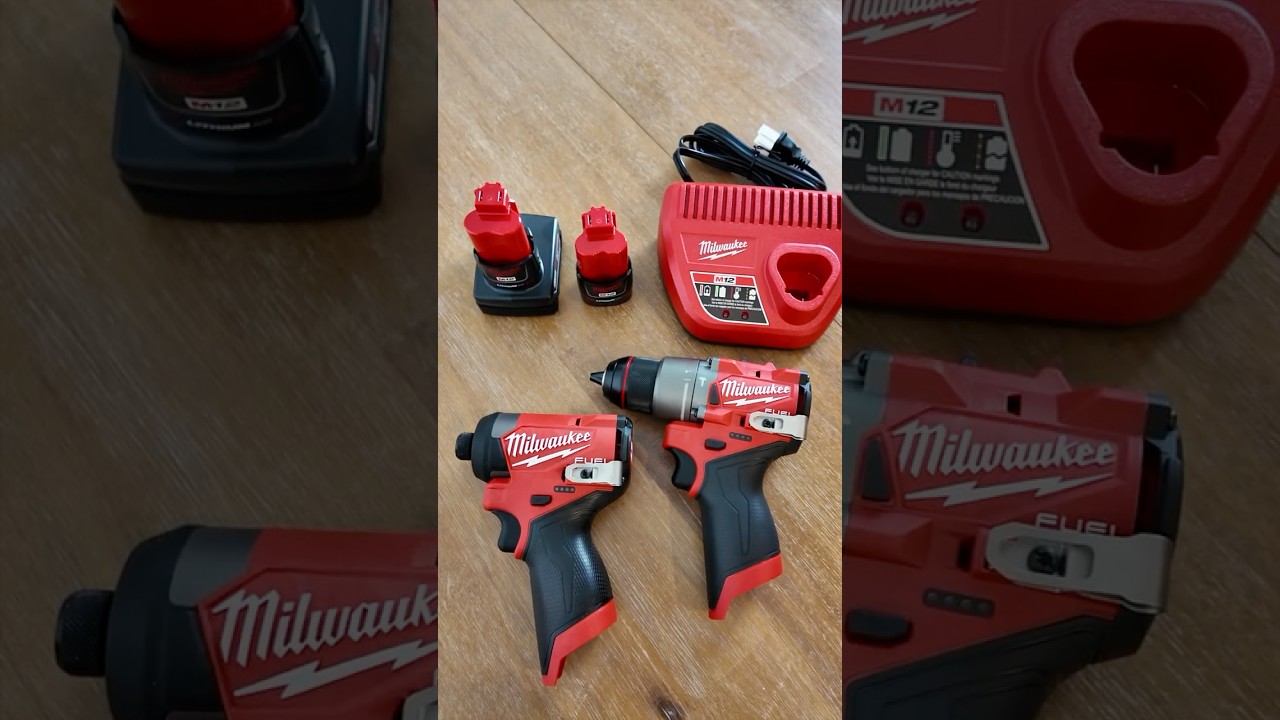 Milwaukee M12 FUEL 12-Volt Li-Ion Brushless Cordless Hammer Drill and Impact Driver Combo Kit.
