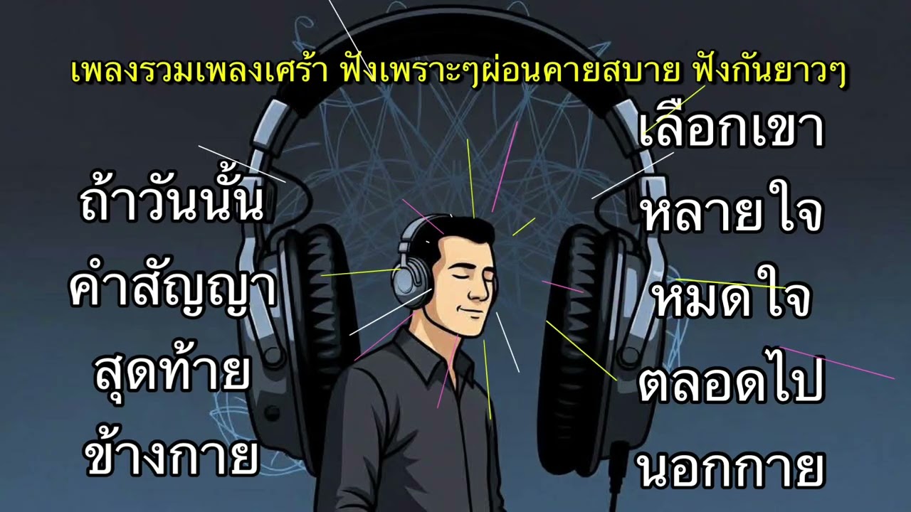 เพลงรวมฟังกันยาวๆ เศร้า เหงาเพลงเพราะๆ ai