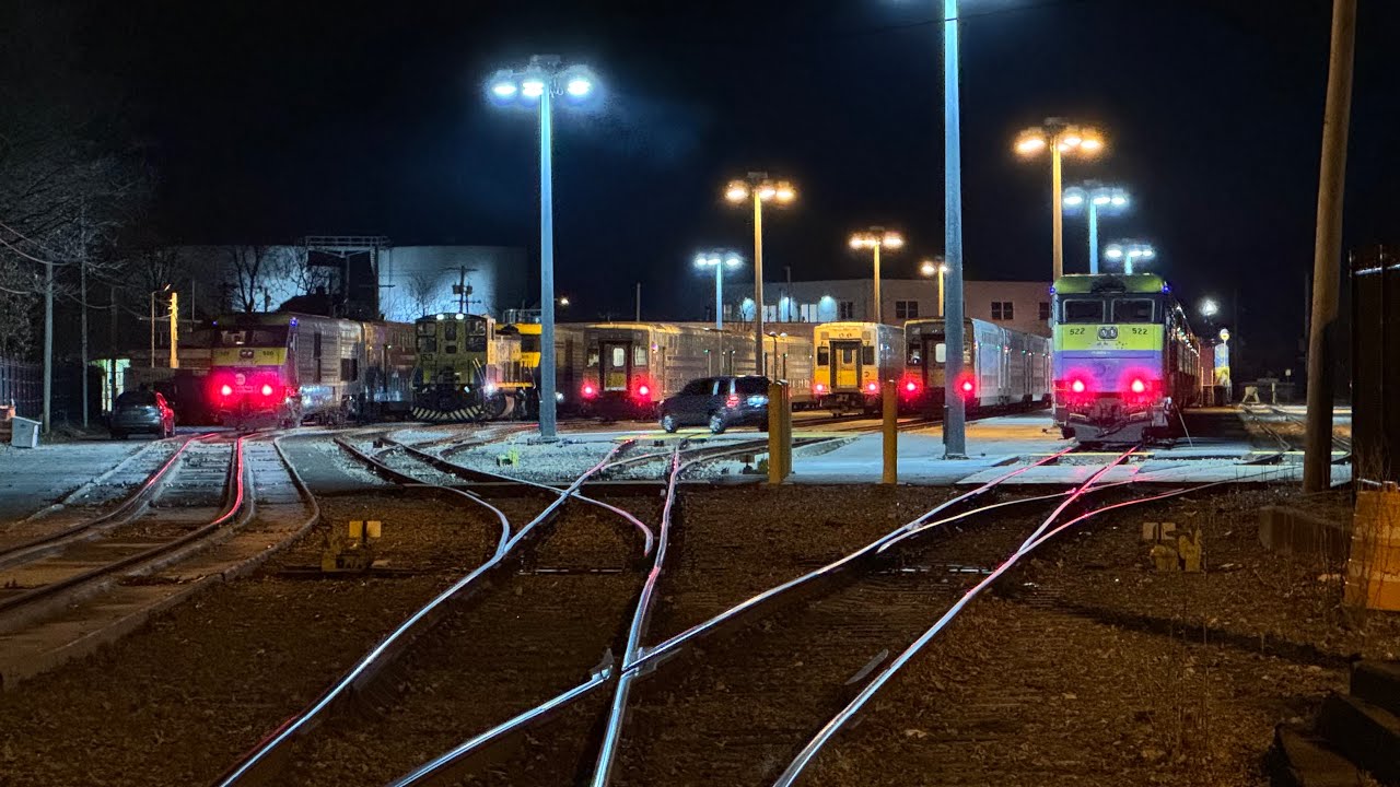 LIRR CE move and rail yard switching at Oyster Bay 3/4/25
