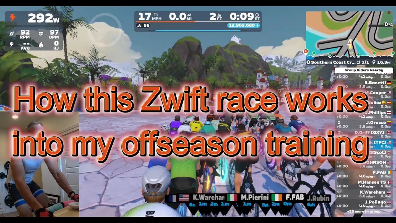 How this Zwift race works in my offseason training