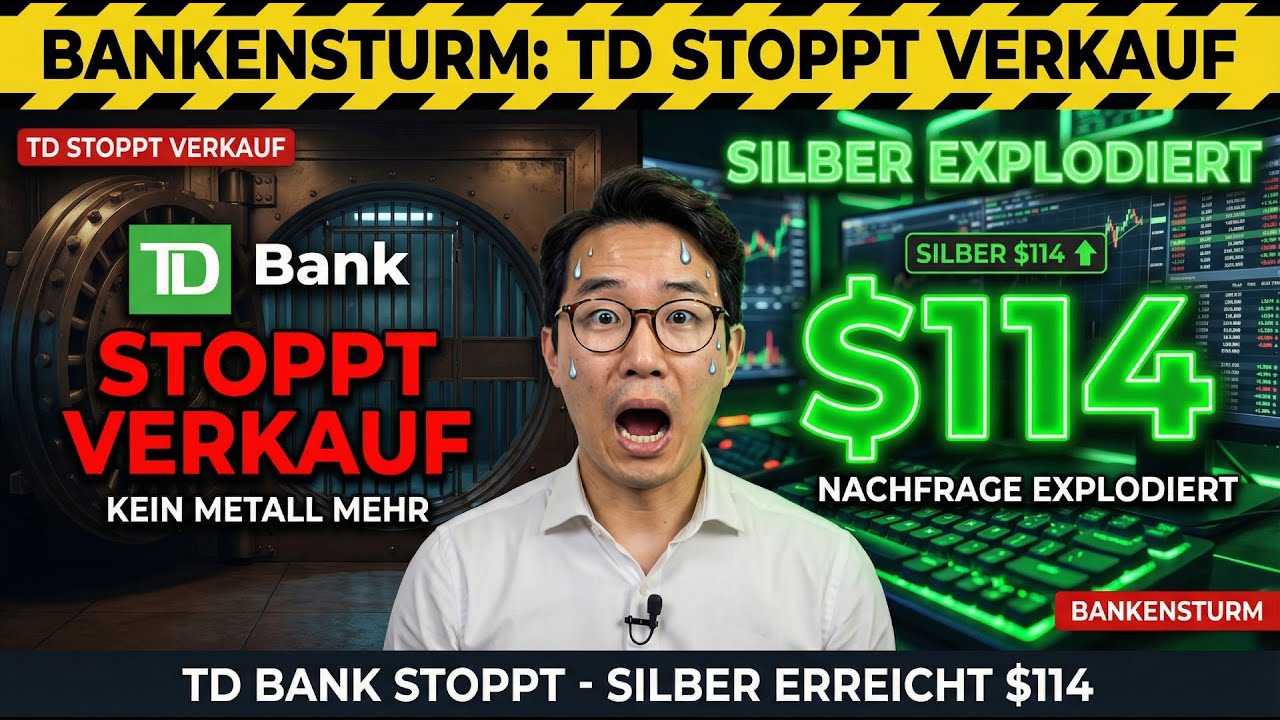 BANKRUN: TD Bank SETZT Silberverkäufe AUS, brennt lichterloh, Silber bei 114 $ (kein Metall mehr)