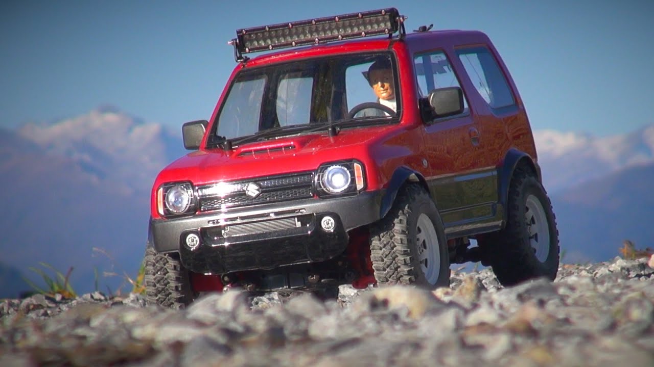 Tamiya MF-01X SUZUKI JIMNY on a long Journey in the Mountains