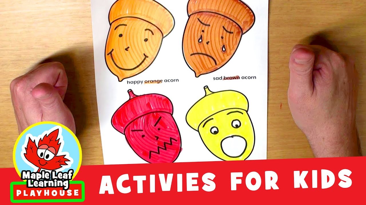 Acorn Faces Feelings Activity for Kids | Maple Leaf Learning Playhouse