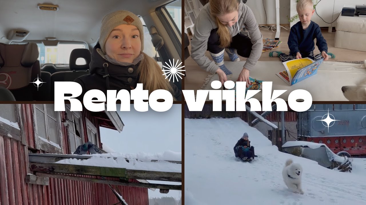 Rentoa puuhailua 📗✏️ ❄️ | Kyyhkytkin tuli viereen ihmettelemään🕊️