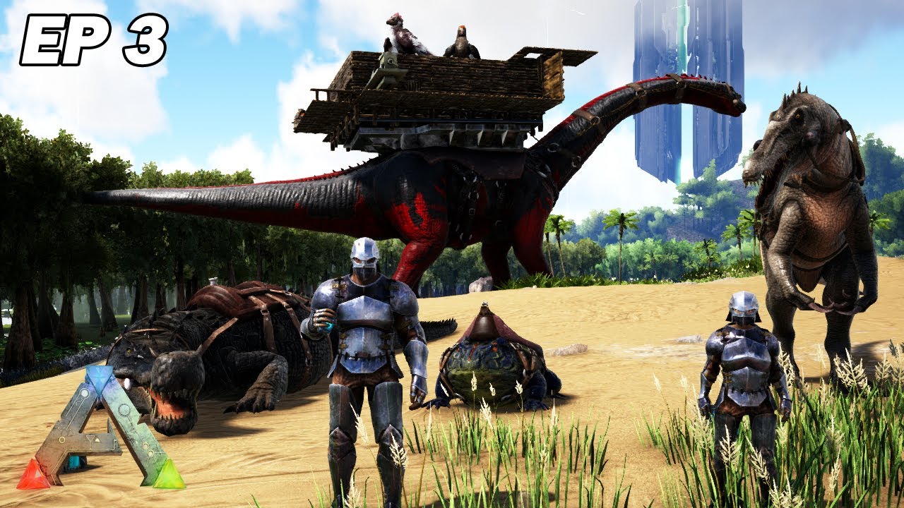 On capture Croco et Baryonyx pour aller sous l'eau ! Ark Survival Evolved Brontosaure Ep3