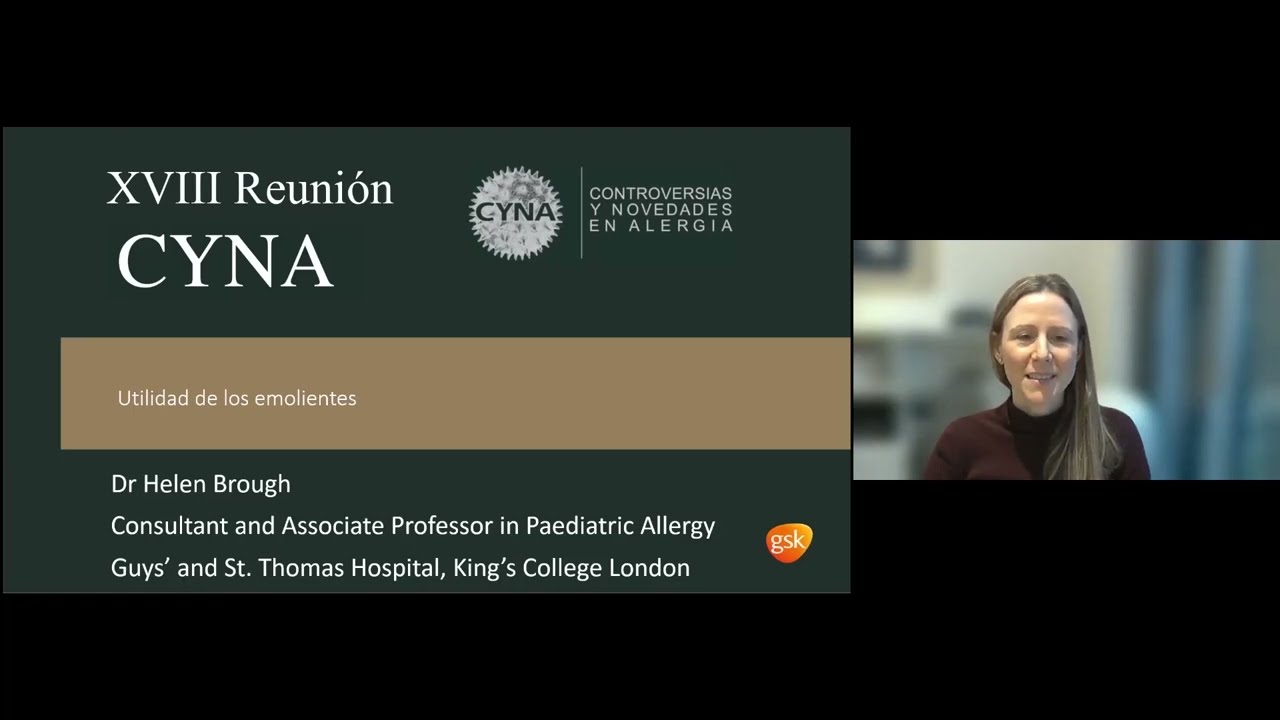 Dr Helen Brough presenting on Food Allergy and Atopic Dermatitis