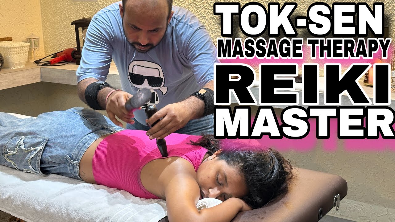 Reiki master Head massage with TokSen Tools, Indian Barber ASMR Relaxation