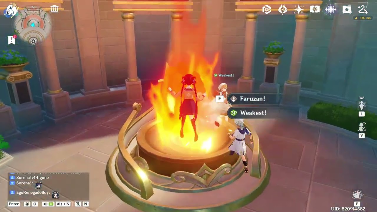 throwing rocks at weakest for 5 minutes