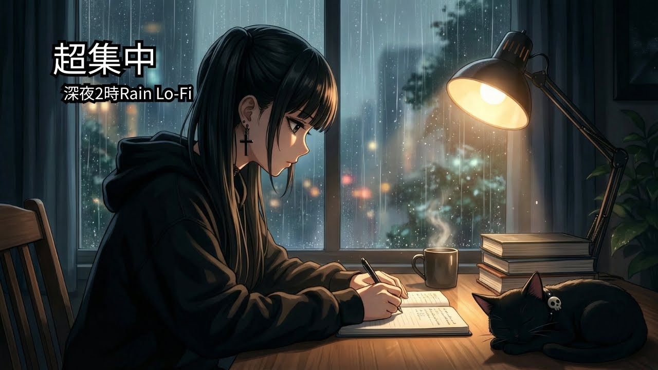【超集中】深夜2時、雨とデスクライト。孤独な夜に没頭するRain Lo Fi【作業用BGM】