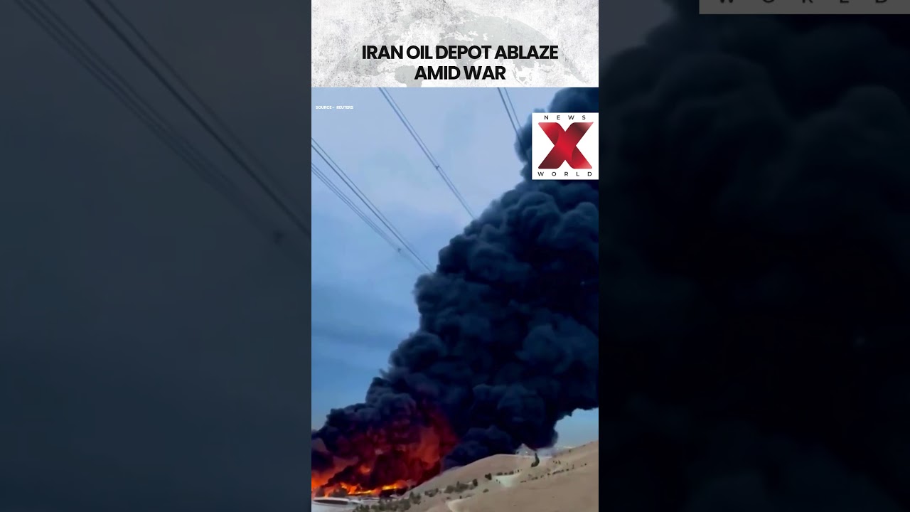 Massive Fire at Tehran Shahran Oil Depot Amid Israel Strikes | NewsX World