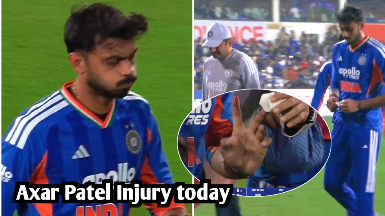 Axar Patel Injury today | Axar Patel Injury during his bowling India Vs Newzealand 1st T20 Match . 