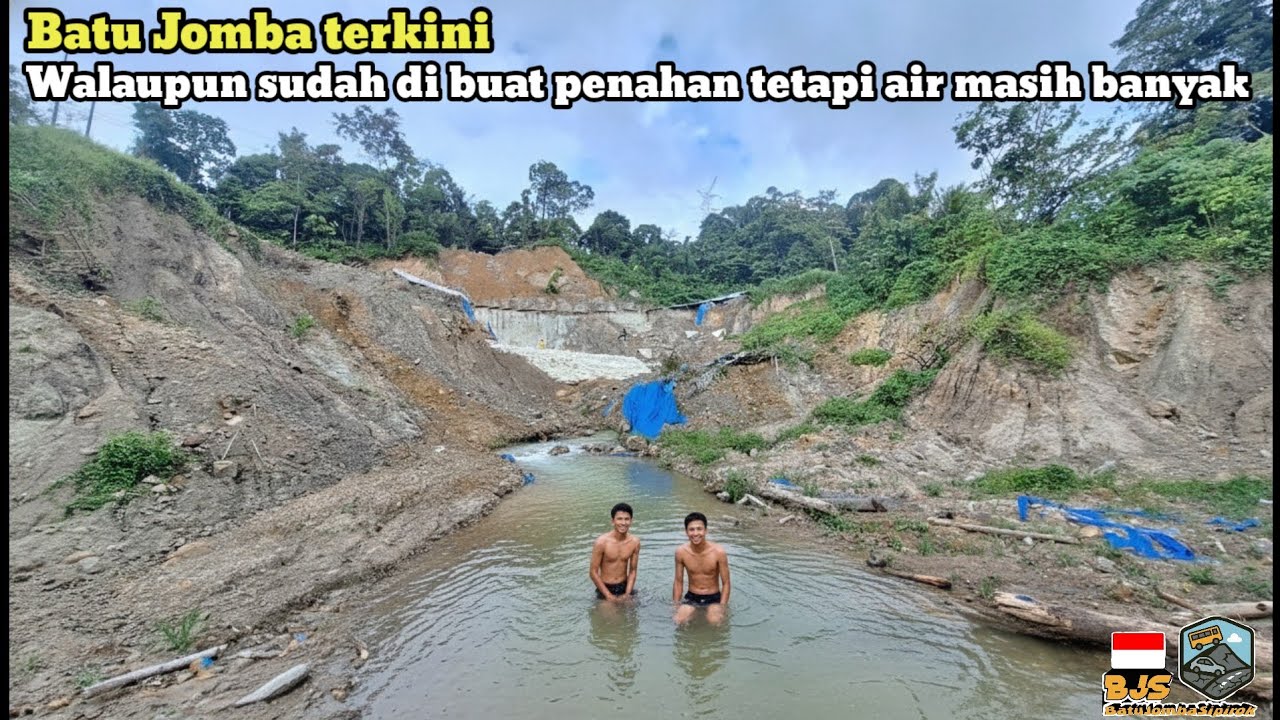 Batu jomba terkini‼️Walaupun sudah di buat penahan tetapi air masih banyak 