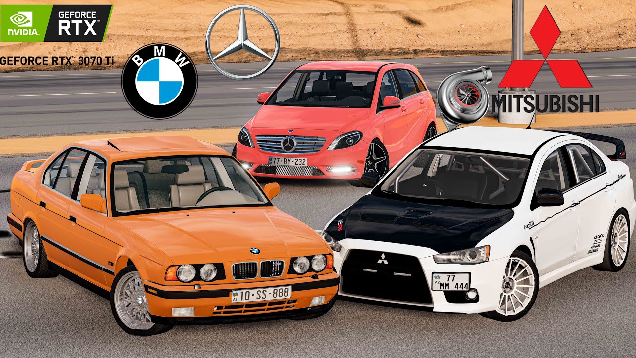 Pasatkalı Maşınların Yarışı Mers bmw Amg Lancer Turbo | MaşınOyunları| BeamNG.Driver #malikbedelov