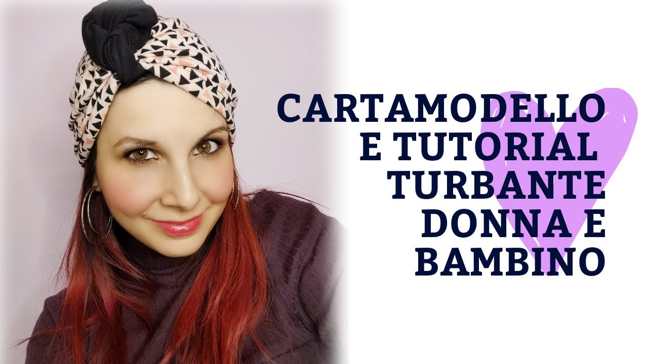 Turbante cappello con fiocco, tutorial di cucito e cartamodello