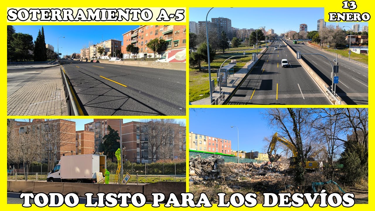 🚧 OBRAS DEL SOTERRAMIENTO DE LA A-5: TODO LISTO PARA LOS DESVÍOS | MADRID 13 ENERO 2025 🚧