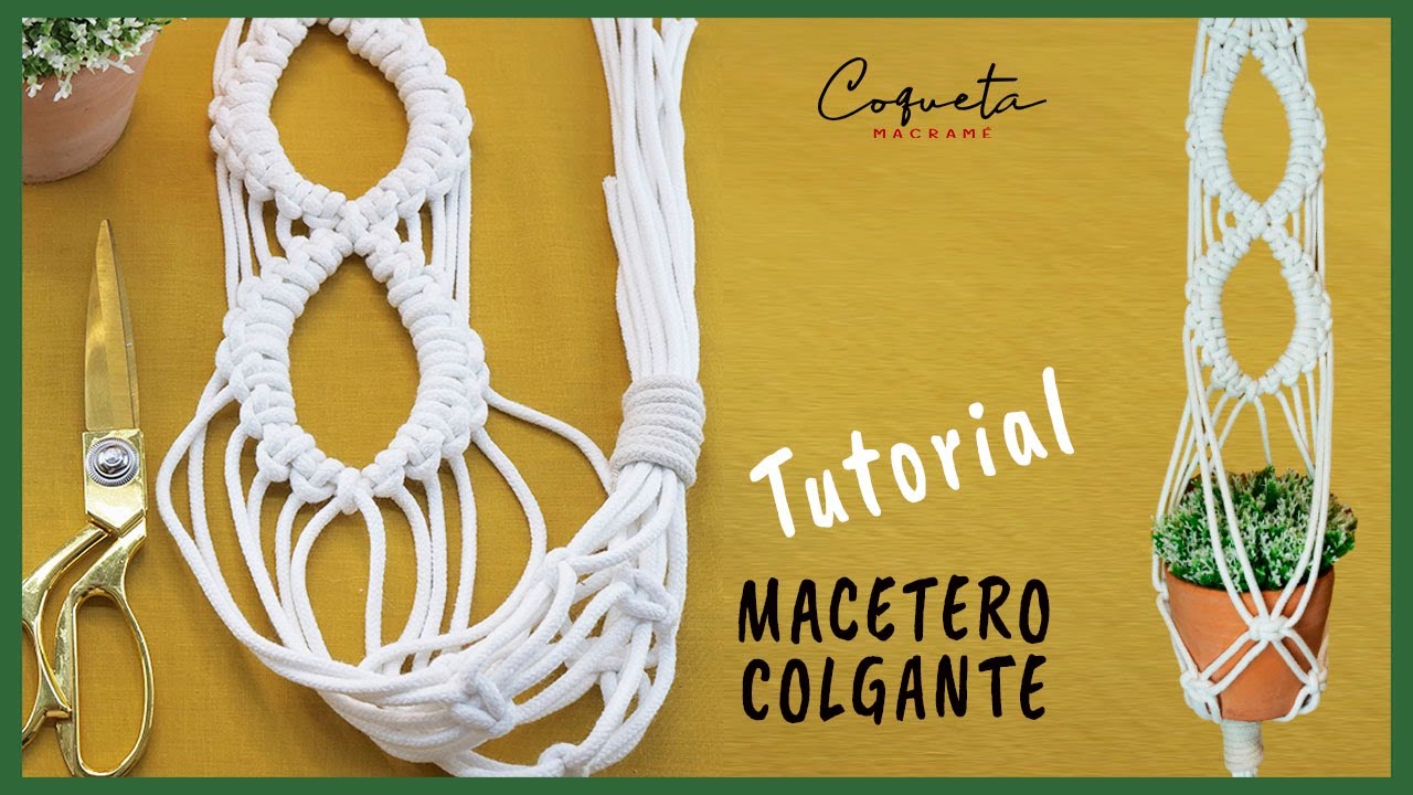 Crea tu Macetero Colgante de Macramé Paso a Paso🌷(Explicación pausada y Clara)
