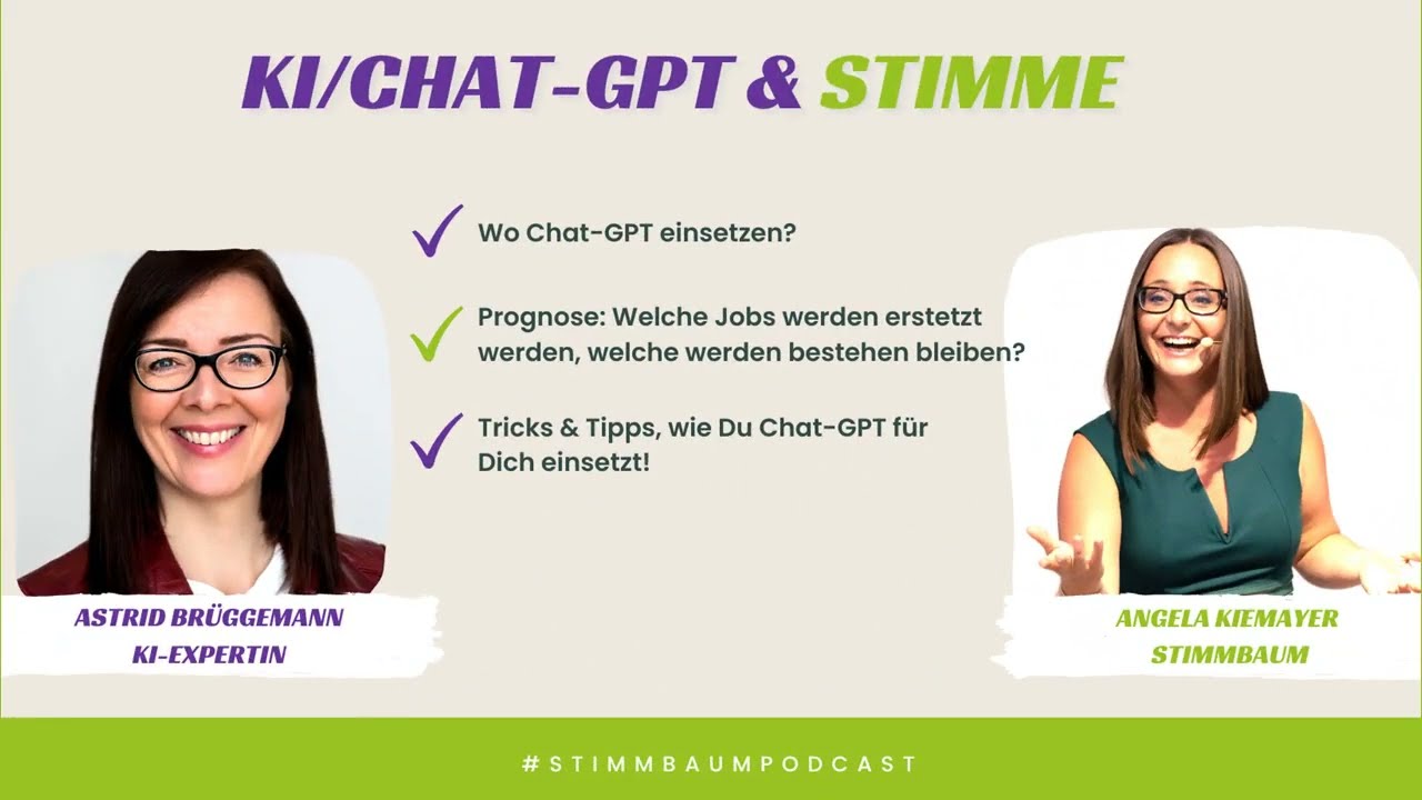 Ist Chat-GPT noch wegzudenken? Interview mit KI-Expertin Astrid Br&uuml;ggemann -#Stimmbaumpodcast Nr.126