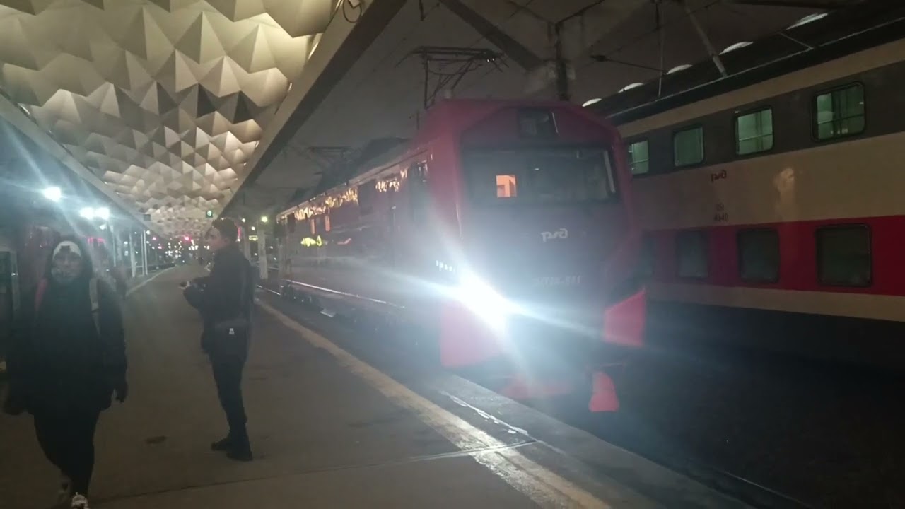 МЕГАЭКСКЛЮЗИВ! Прицепка нового электровоза ЭП2К-511 к новым вагонам красной стрелы габарита Т!
