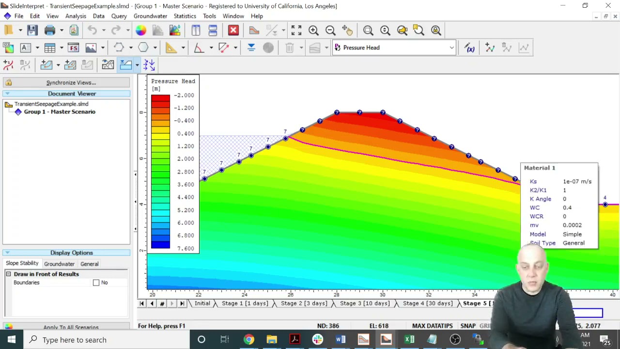 4.3 Transient Seepage Analysis