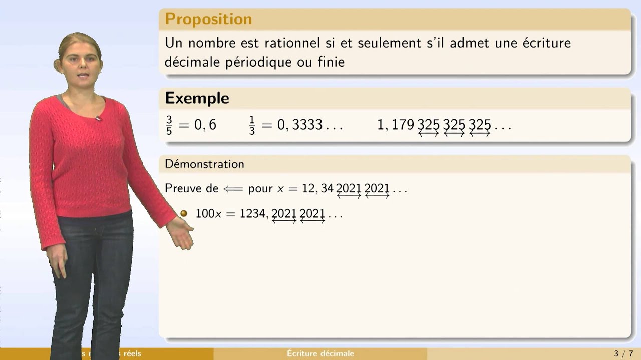 Nombres réels - partie 1 : nombres rationnels