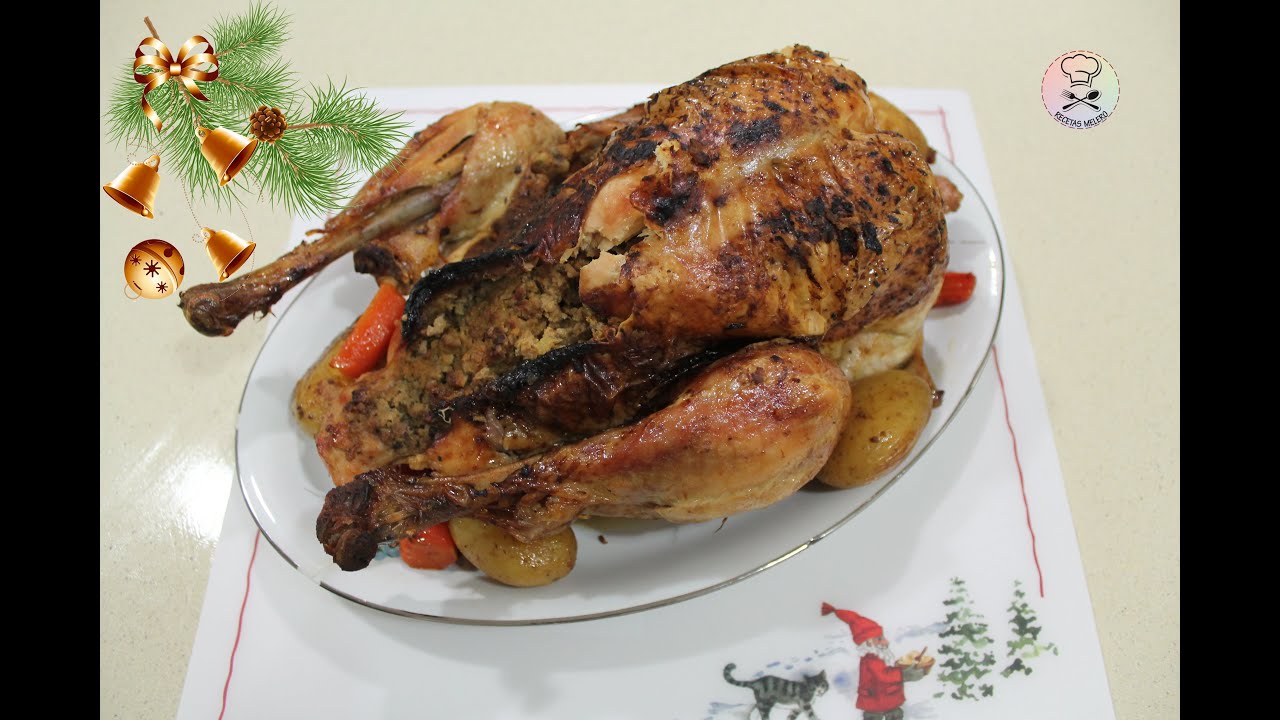PAVITA RELLENA AL HORNO |Receta típica de Navidad
