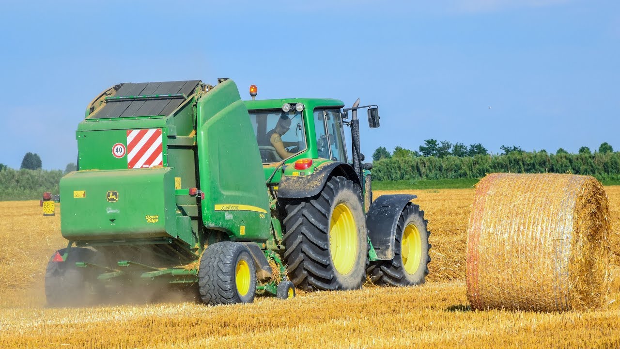 GRANDE IMBALLATURA DI PAGLIA | John Deere 6930 +  Pressa JD 864