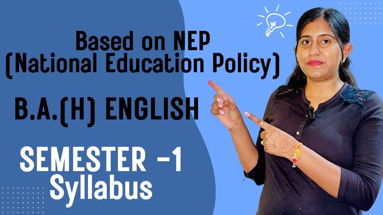 Semester-1 Syllabus// B.A.(H) English // Delhi University// According to NEP ( New Education Policy