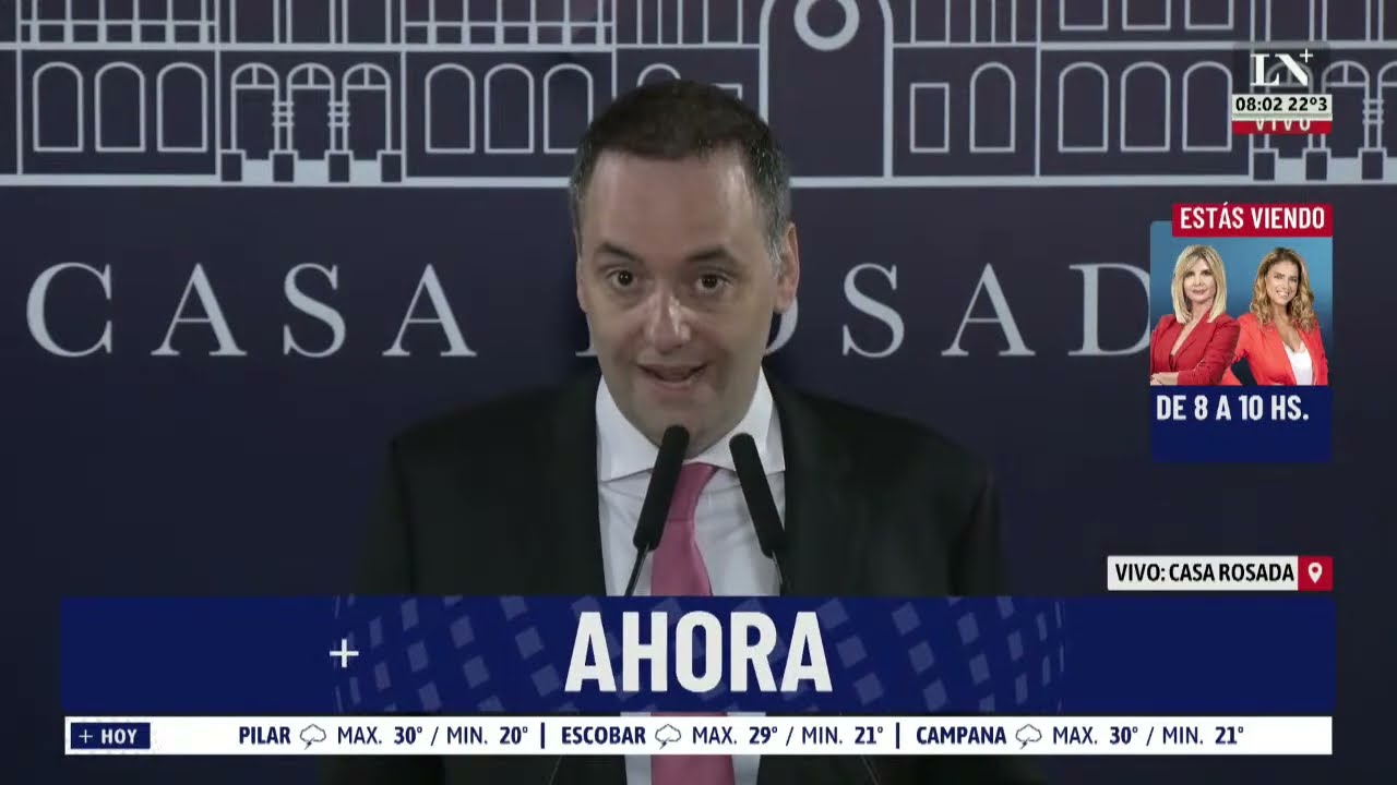 Adorni, en conferencia: 