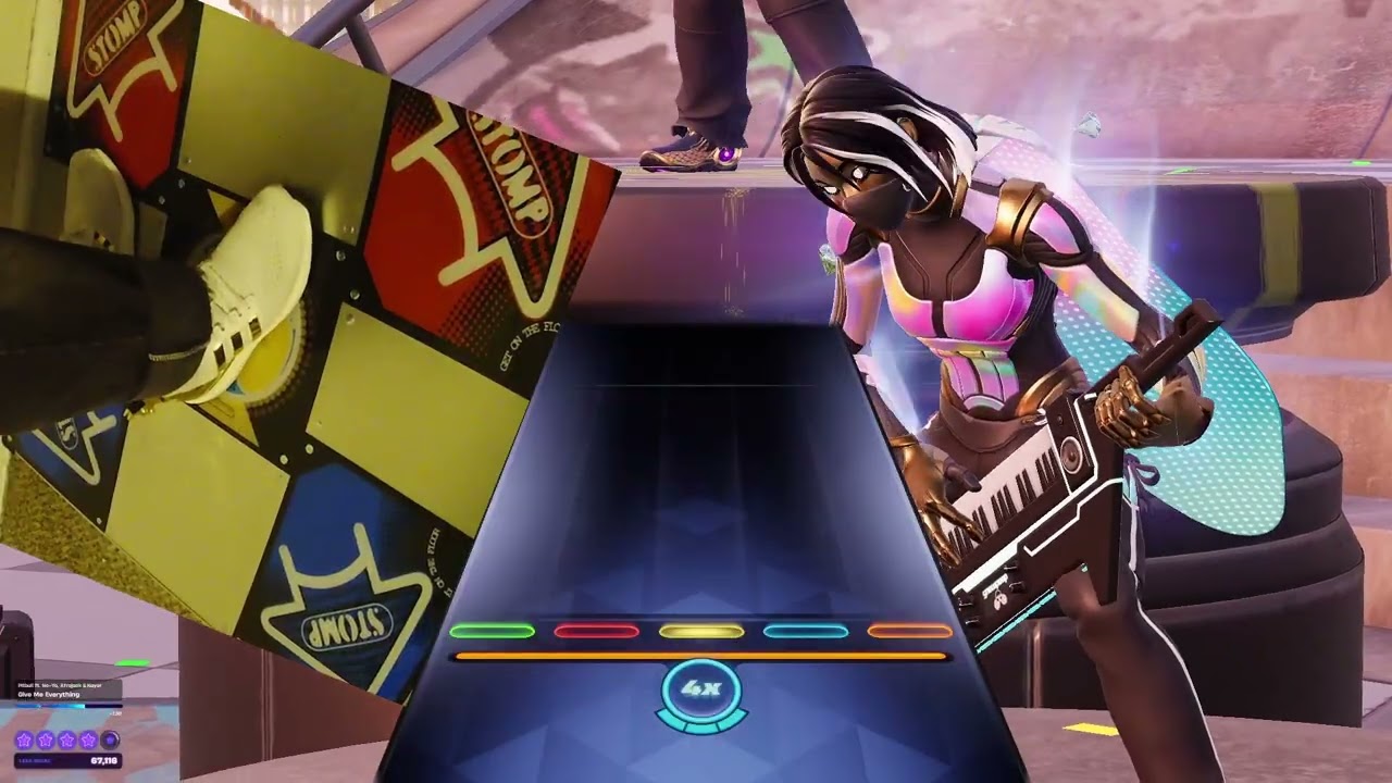 Pump It Up Fortnite Festival Expert: Give Me Everything Pitbull ft. Ne-Yo, Afrojack & Nayer Lead