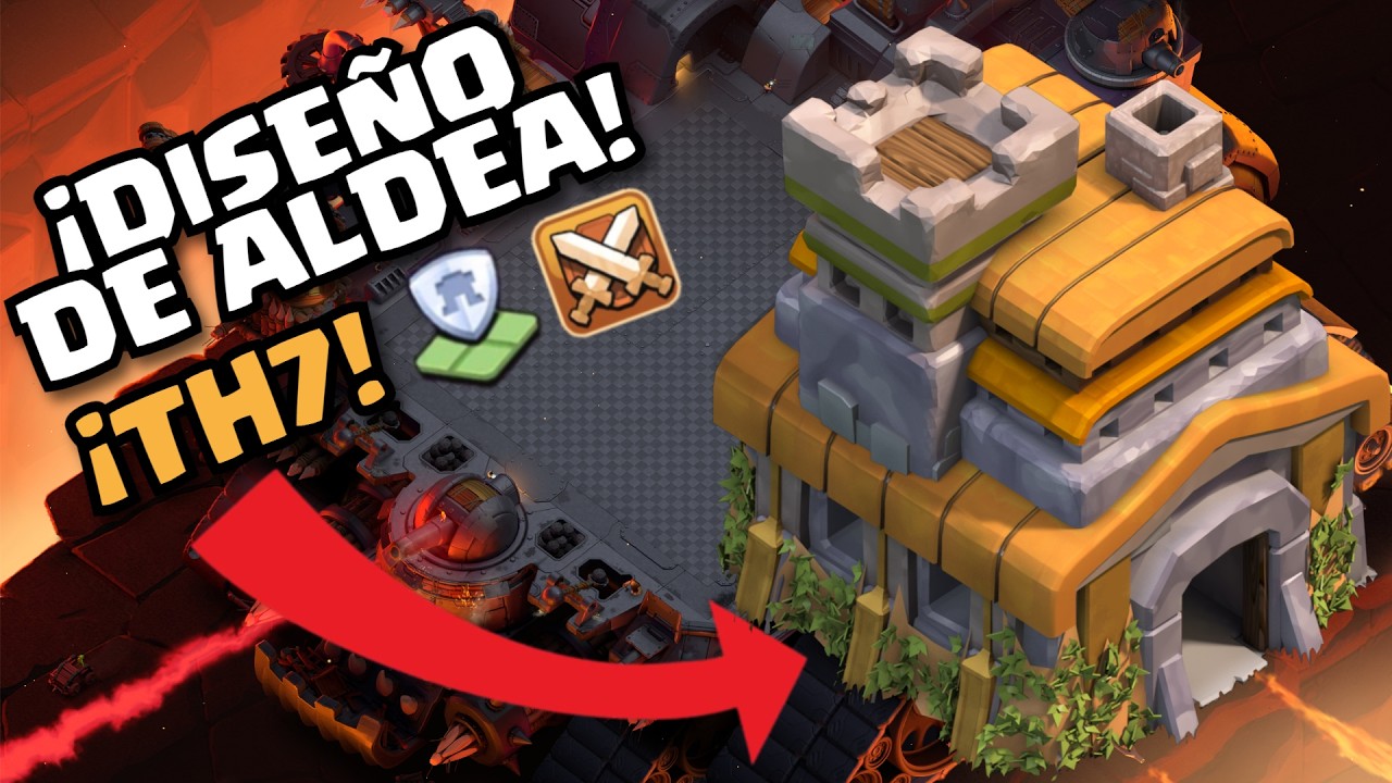 🛡 ¡DISEÑO DE ALDEA PARA AYUNTAMIENTO NIVEL 7! CLASH OF CLANS