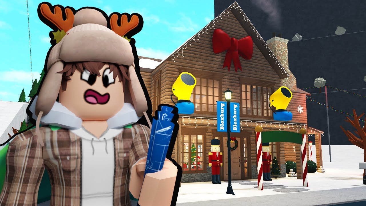 Bygger färdigt pulkabacken i Roblox Bloxburg!