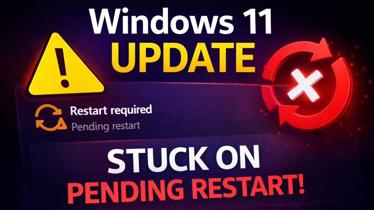 Windows 11 Update Stuck on Restart Required Fix | Pending Restart Error Solved